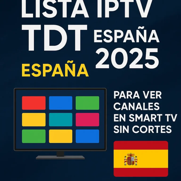 Lista IPTV TDT España 2025 para ver canales en Smart TV sin cortes