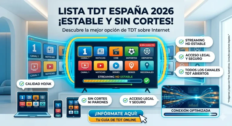 Lista IPTV TDT España 2026 estable sin cortes descubre la mejor opción IPTV en España