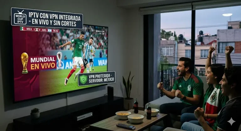 IPTV con VPN Integrada para Ver el Mundial en Vivo y Sin Cortes