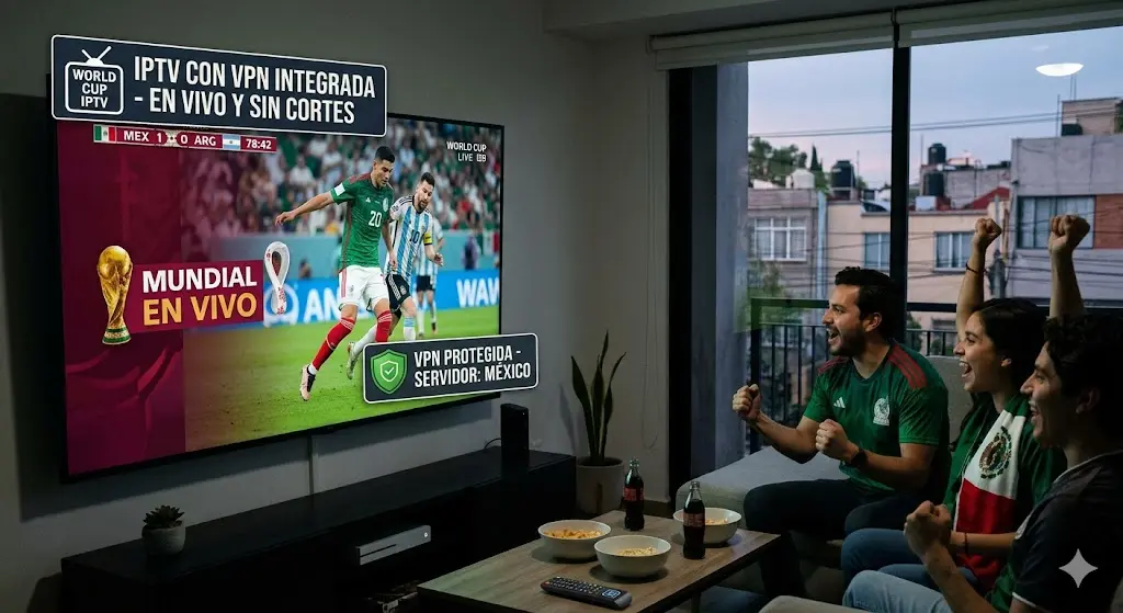 IPTV con VPN Integrada para Ver el Mundial en Vivo y Sin Cortes