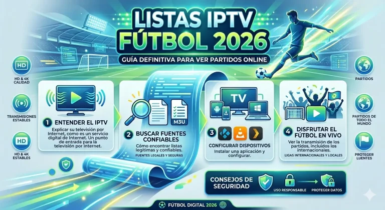 Listas IPTV Fútbol 2026: Guía Definitiva para Ver Partidos Online